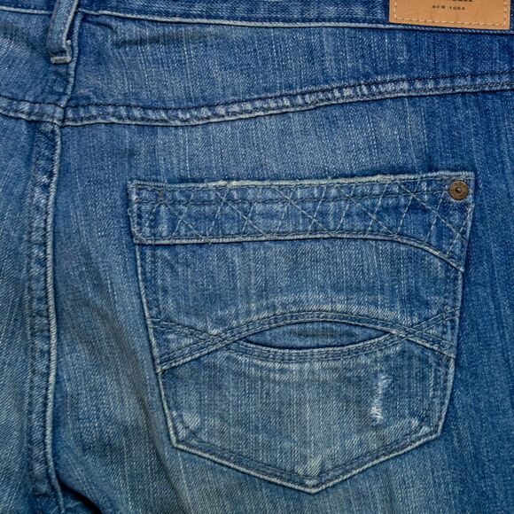 Women's Size 10 Jeans ABERCROMBIE FITCH Distress Skinny Ankle Zip 100% Cotton - Picture 4 of 6